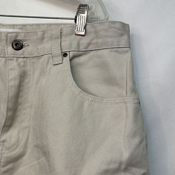 Cotton:On High Mom Denim shorts in soft taupe size 14 NWT - Picture 4 of 12